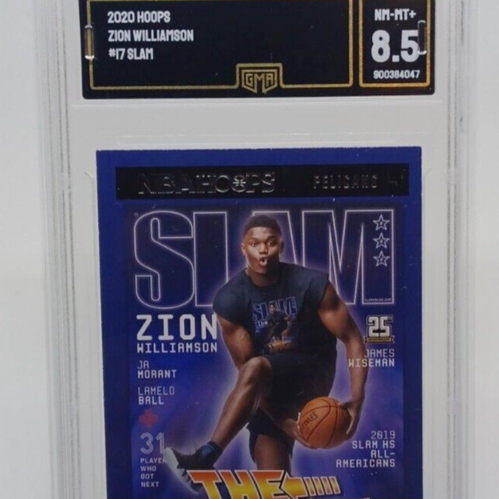 2020-21 Panini NBA Hoops SLAM #17 Zion Williamson Pelicans GMA 8.5